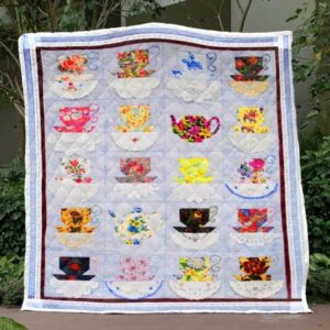 Tea Party Quilt Blanket Bn14  Quilt